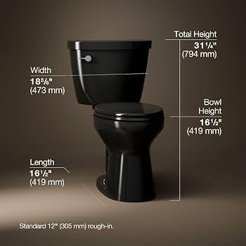 COMBO INODORO TWO PIECE ROMA C/PALANCA + LAVATORIO + PEDESTAL NEGRO - FV - Imagen 3