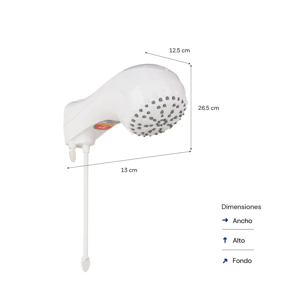DUCHA ELECTRICA TOP 4 TEMPERATURAS 5500w - SOLE - Imagen 6