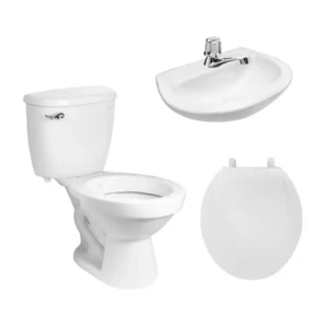 SET BAÑO ITALGRIF PUNTA SAL TAZA + TANQUE + ASIENTO + LAVATORIO +GRIFERIA + ACCESORIOS