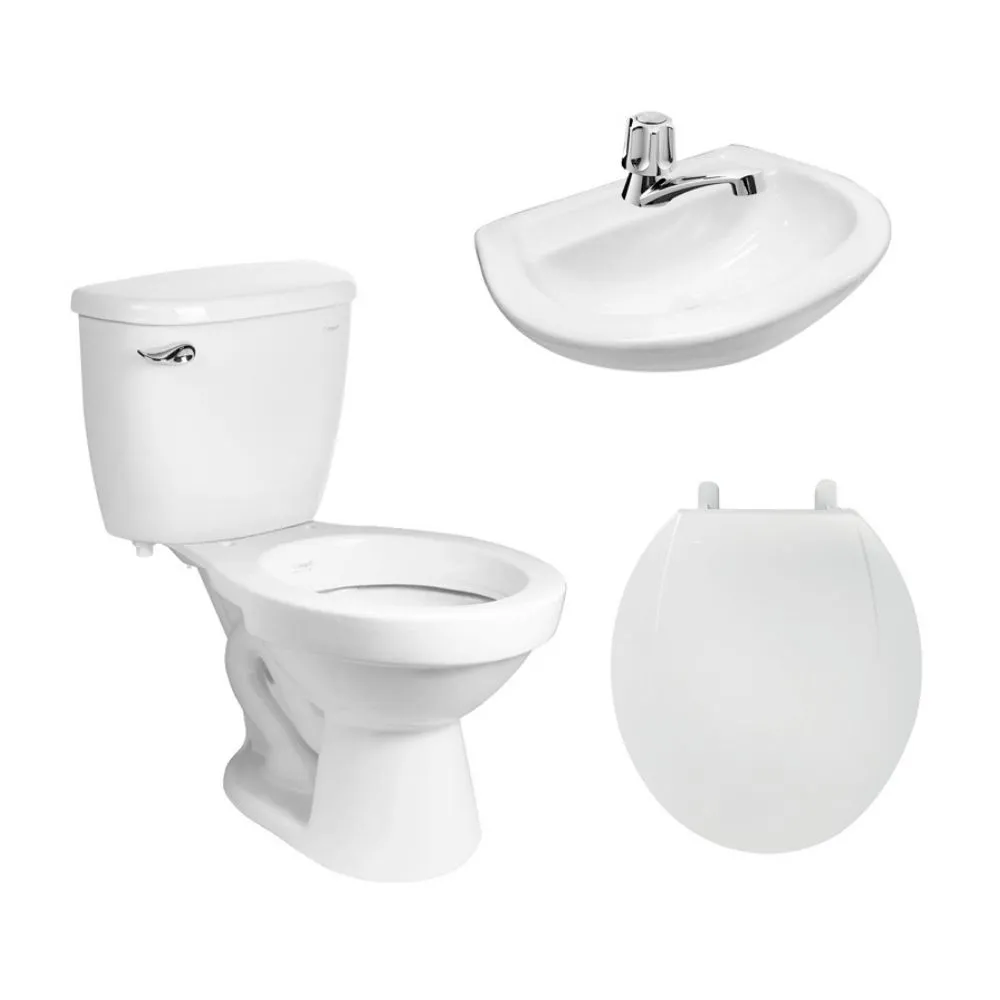 SET BAÑO ITALGRIF PUNTA SAL TAZA + TANQUE + ASIENTO + LAVATORIO +GRIFERIA + ACCESORIOS