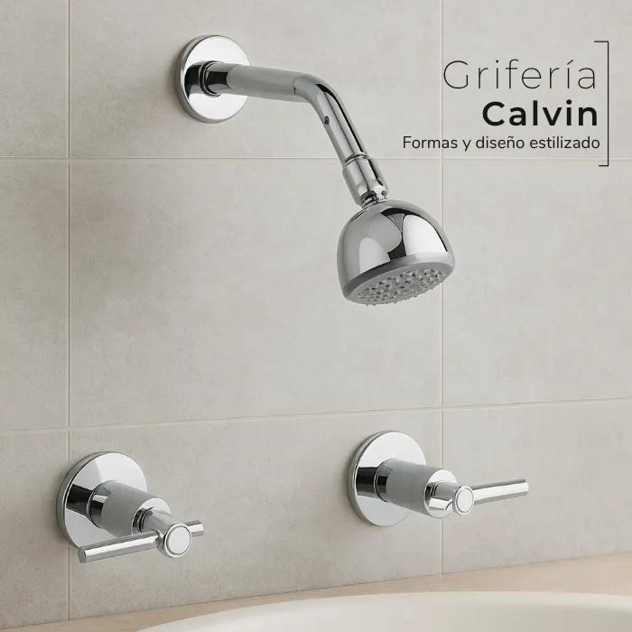 MEZCLADORA DE DUCHA LINEA CALVIN EMPOTRABLE 8" - TREBOL